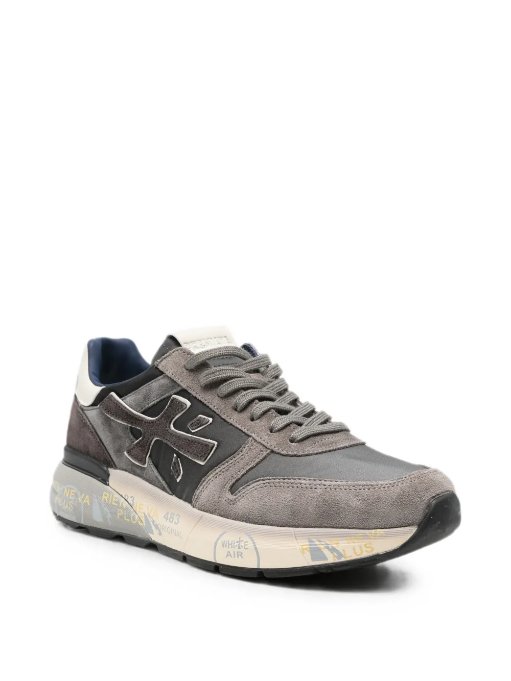 Premiata Mick logo-patch sneakers Grijs