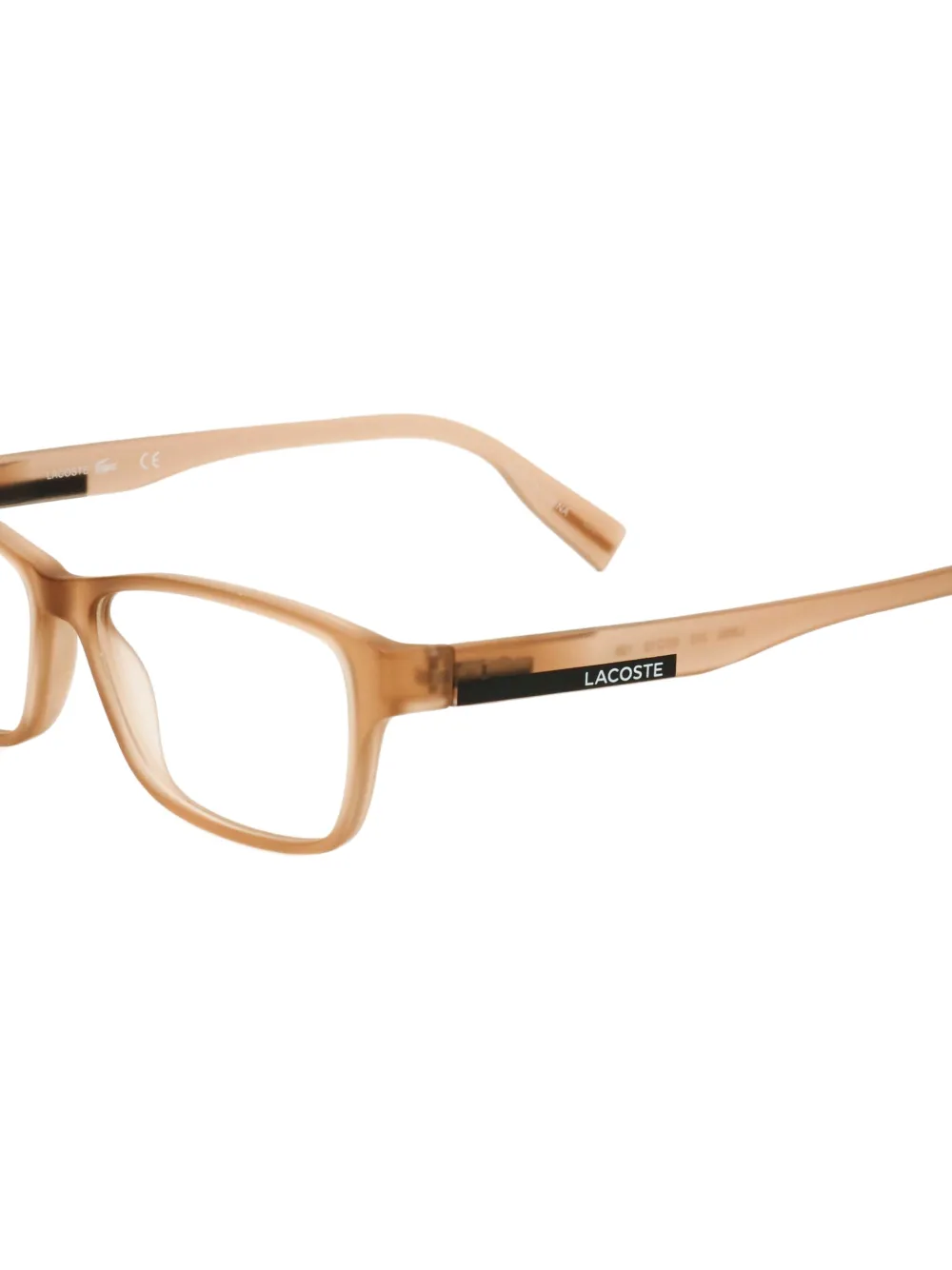 Lacoste Bril met rechthoekig montuur Beige