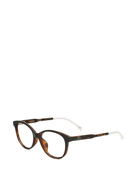 Lacoste tortoiseshell-effect round-frame glasses