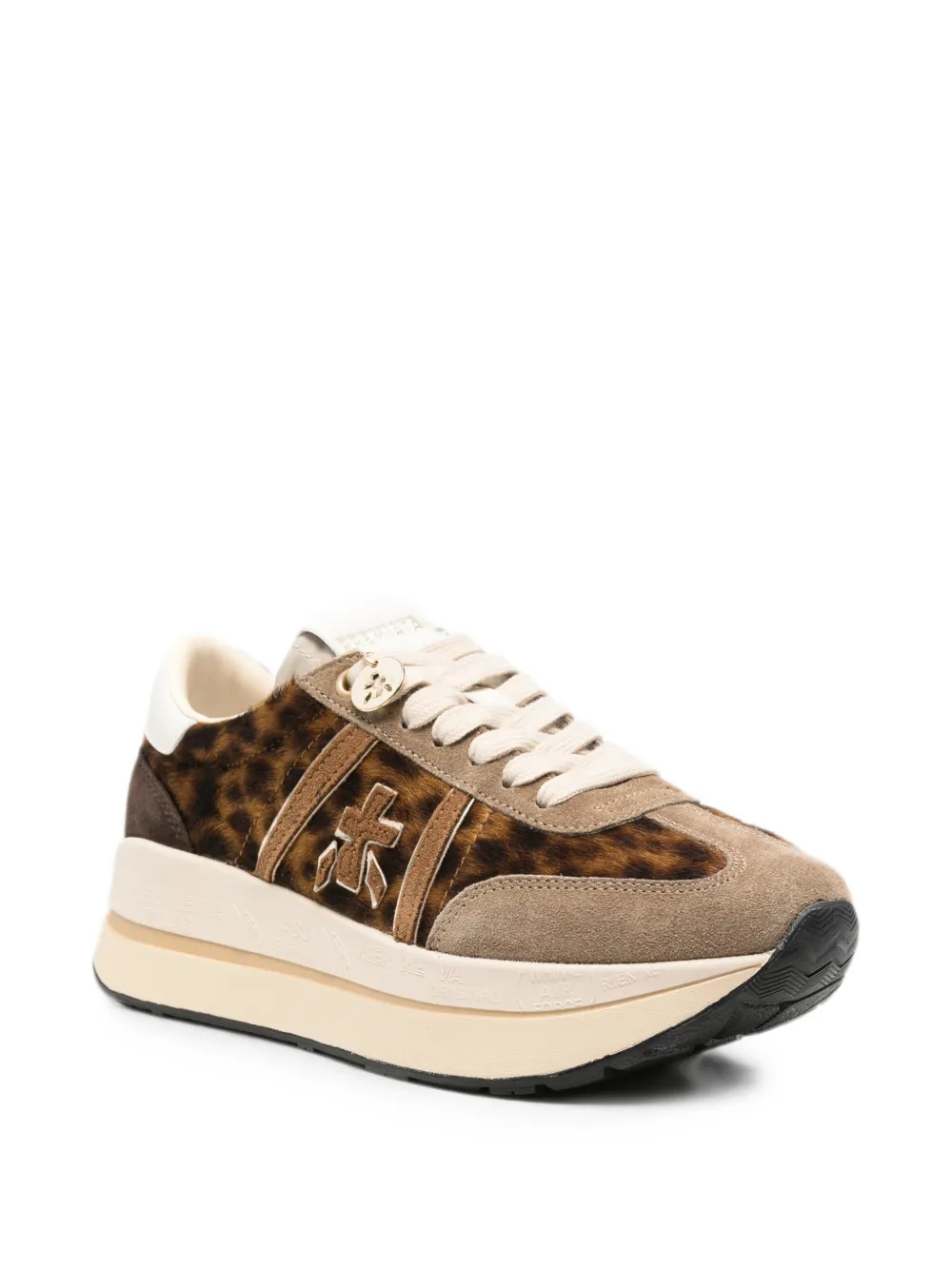 Premiata Beth leopard-print sneakers Bruin