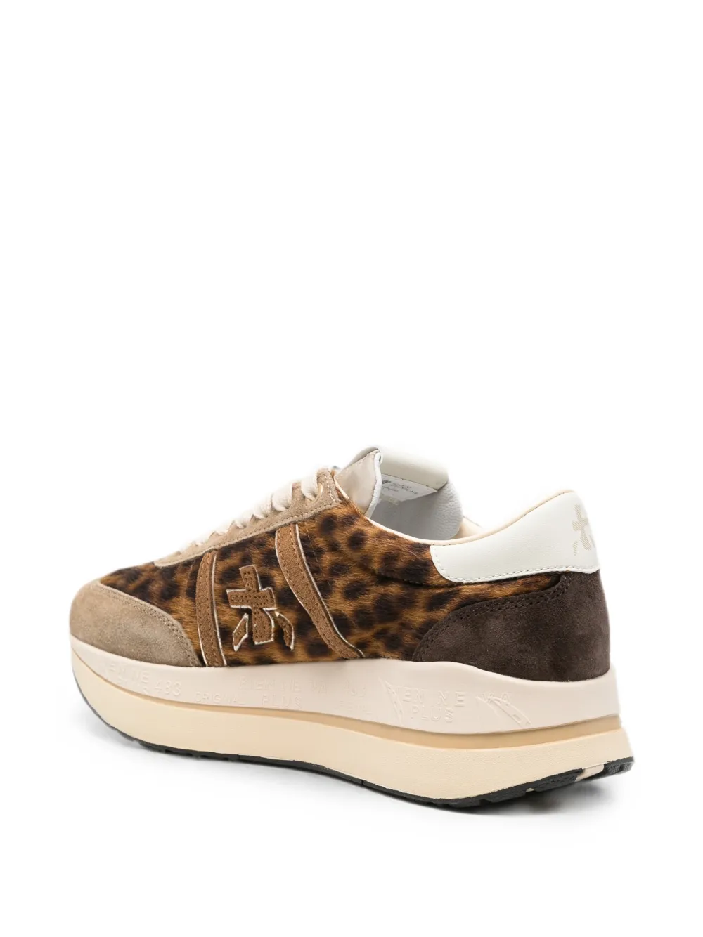 Premiata Beth leopard-print sneakers Bruin