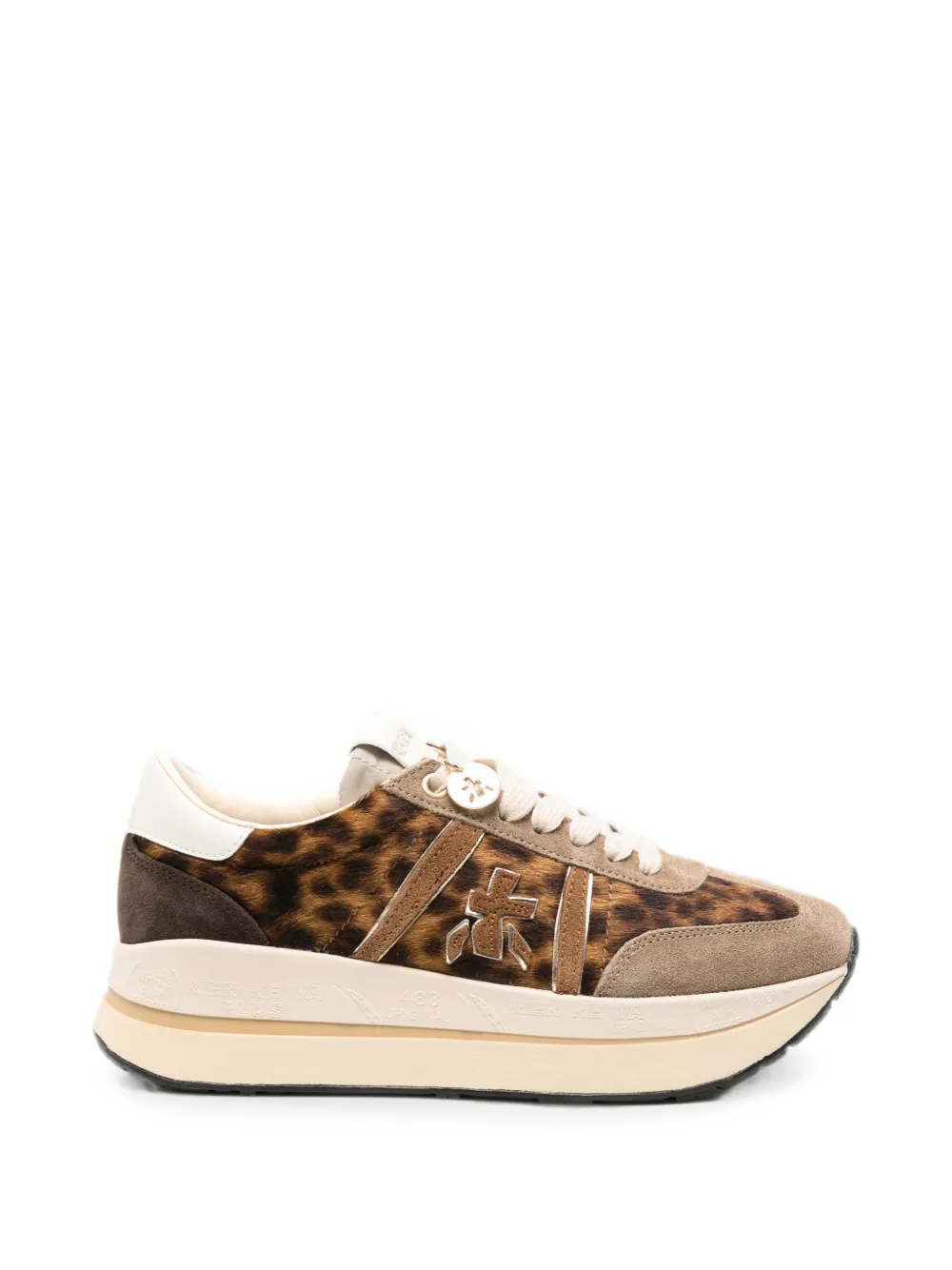 Premiata Beth leopard-print sneakers Bruin