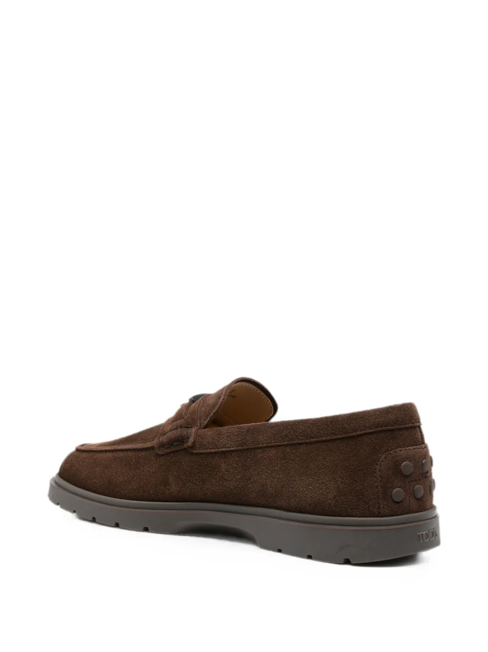 Tod's Loafers met T-plakkaat Bruin