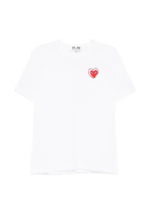Comme Des Garçons Play ロゴ Tシャツ | ホワイト | FARFETCH JP