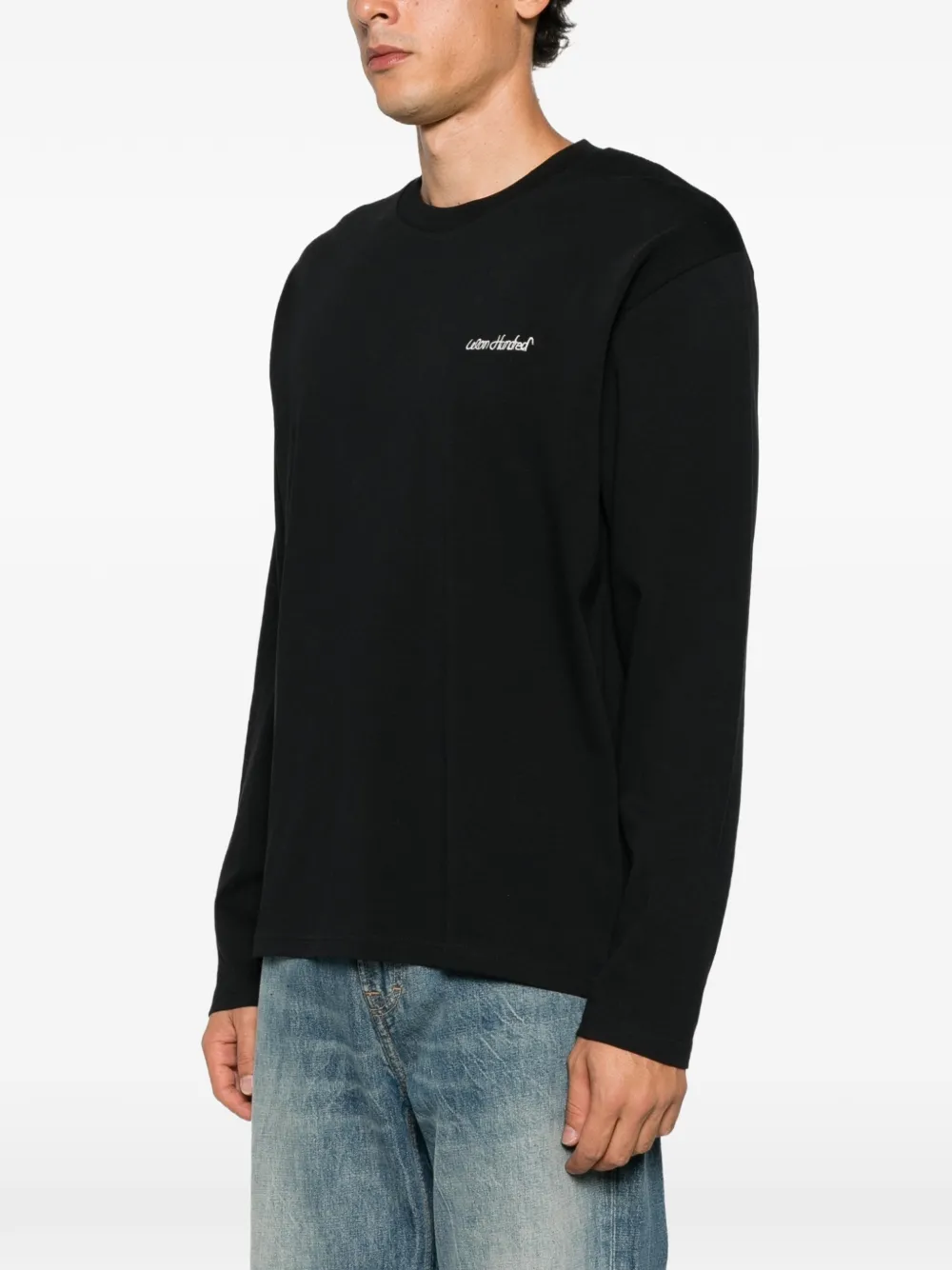 Won Hundred logo-embroidered long-sleeve T-shirt Zwart