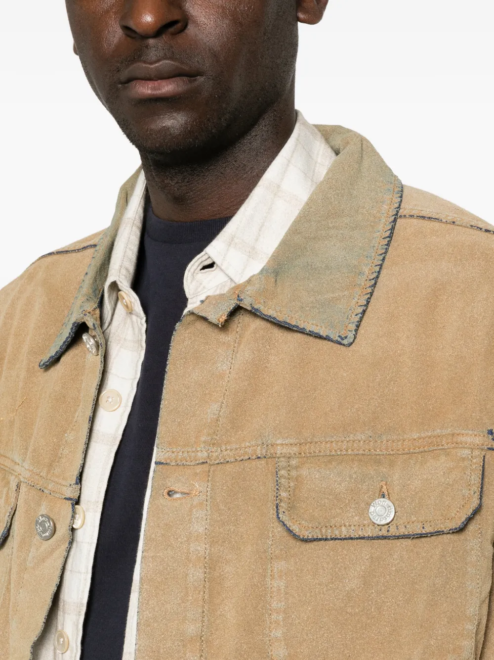 Won Hundred Shawn jack met knopen Beige