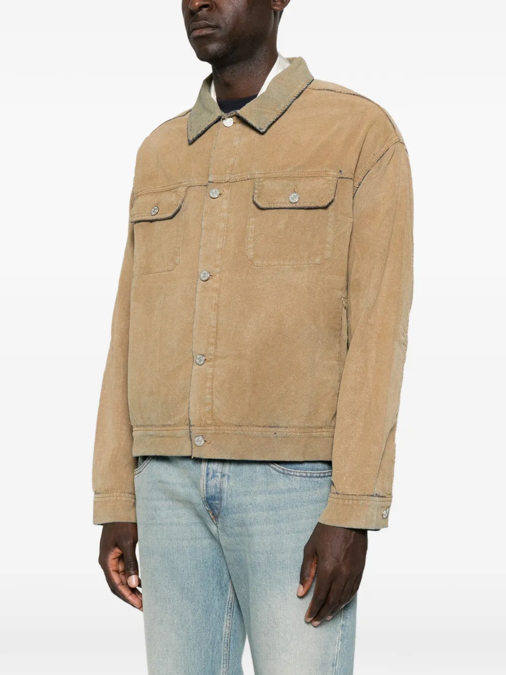 Won Hundred Shawn jack met knopen Beige