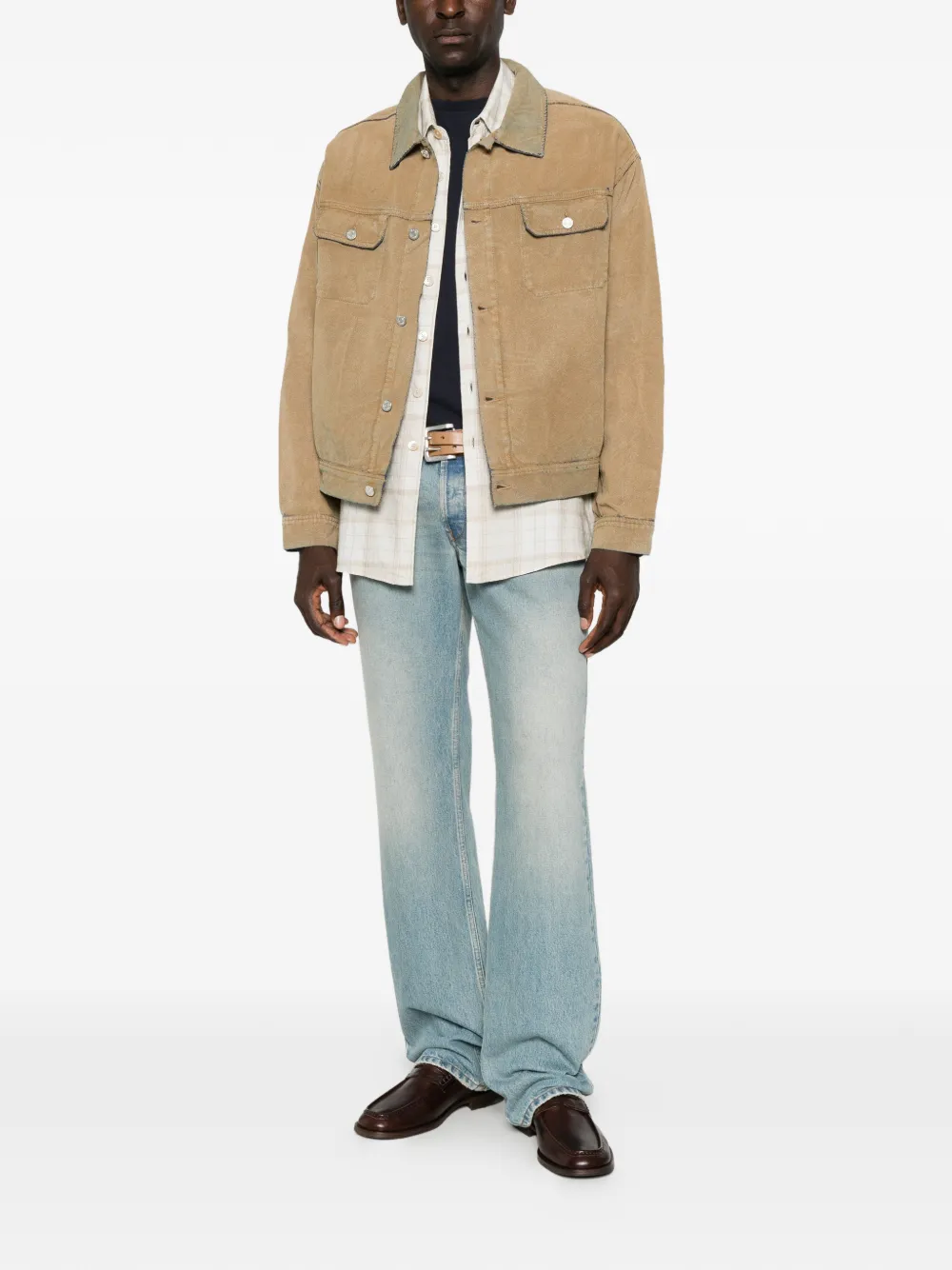 Won Hundred Shawn jack met knopen Beige