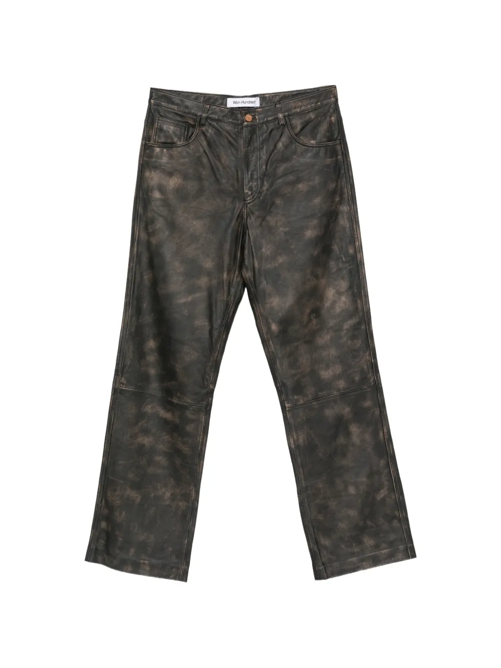 Won Hundred Genoa leather trousers - Noir