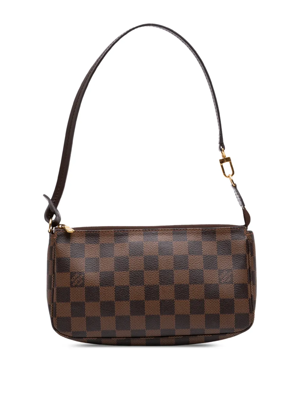 Pre-owned Louis Vuitton 2012 Damier Ebene Pochette Accessoires Shoulder Bag In Brown