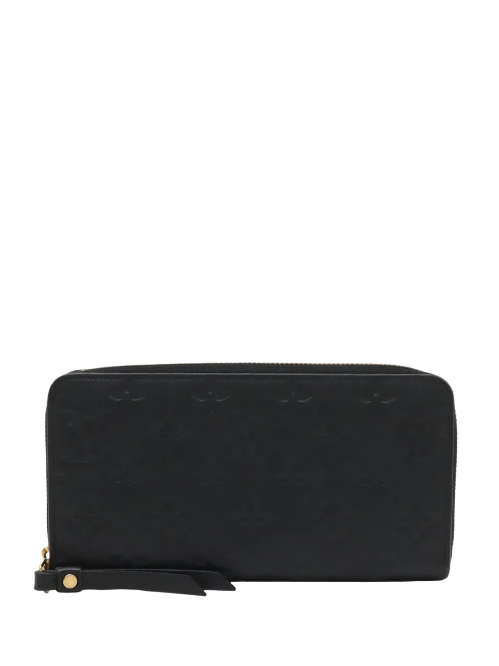 Pre-owned Louis Vuitton 2021-2026 Monogram Empreinte Zippy Wallet Long Wallets In Black