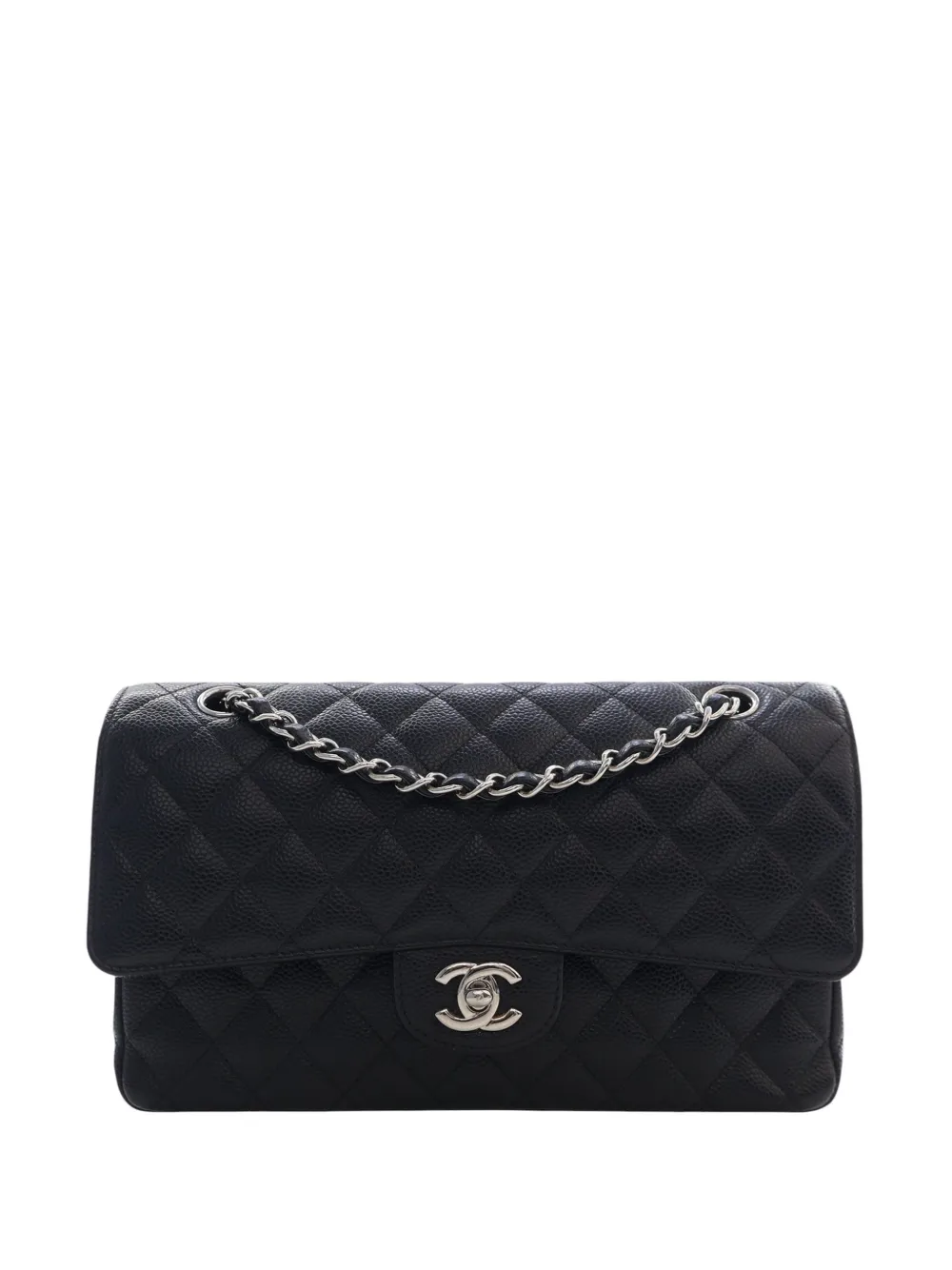 CHANEL Pre-Owned 2018 Medium Classic Caviar Double Flap shoulder bag - Nero
