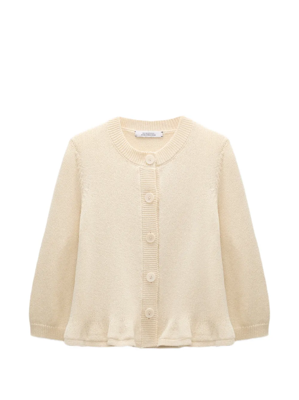 Dorothee Schumacher Cotton Candy vest met ruches Beige