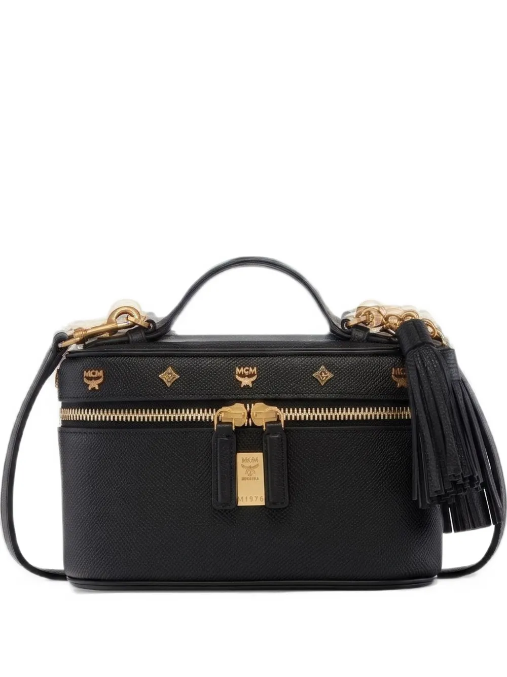 MCM Pina Vanity logo-plaque cross body bag - Nero