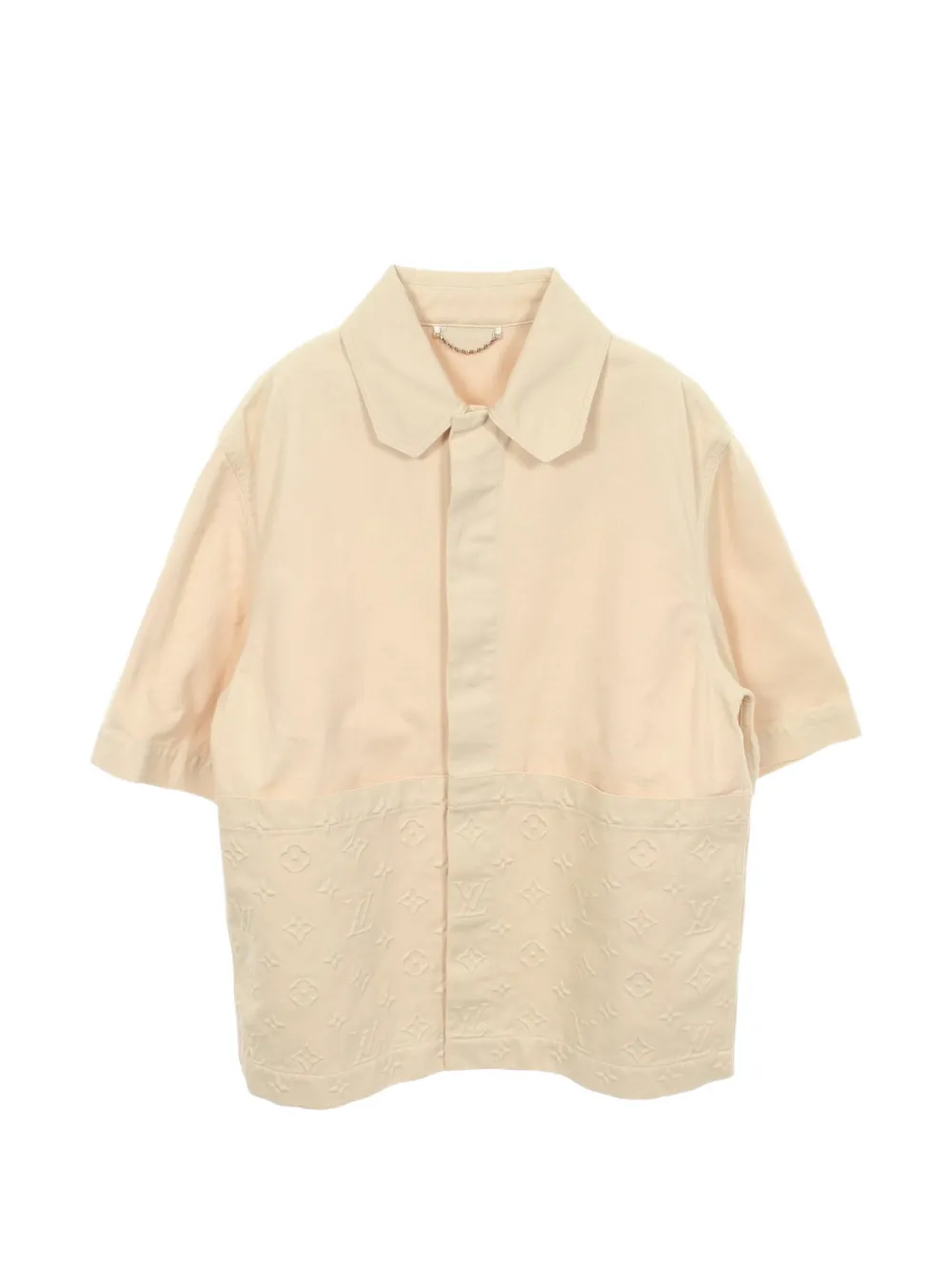 Louis Vuitton Pre-Owned 2010s Monogram-embossed shirt - Nude