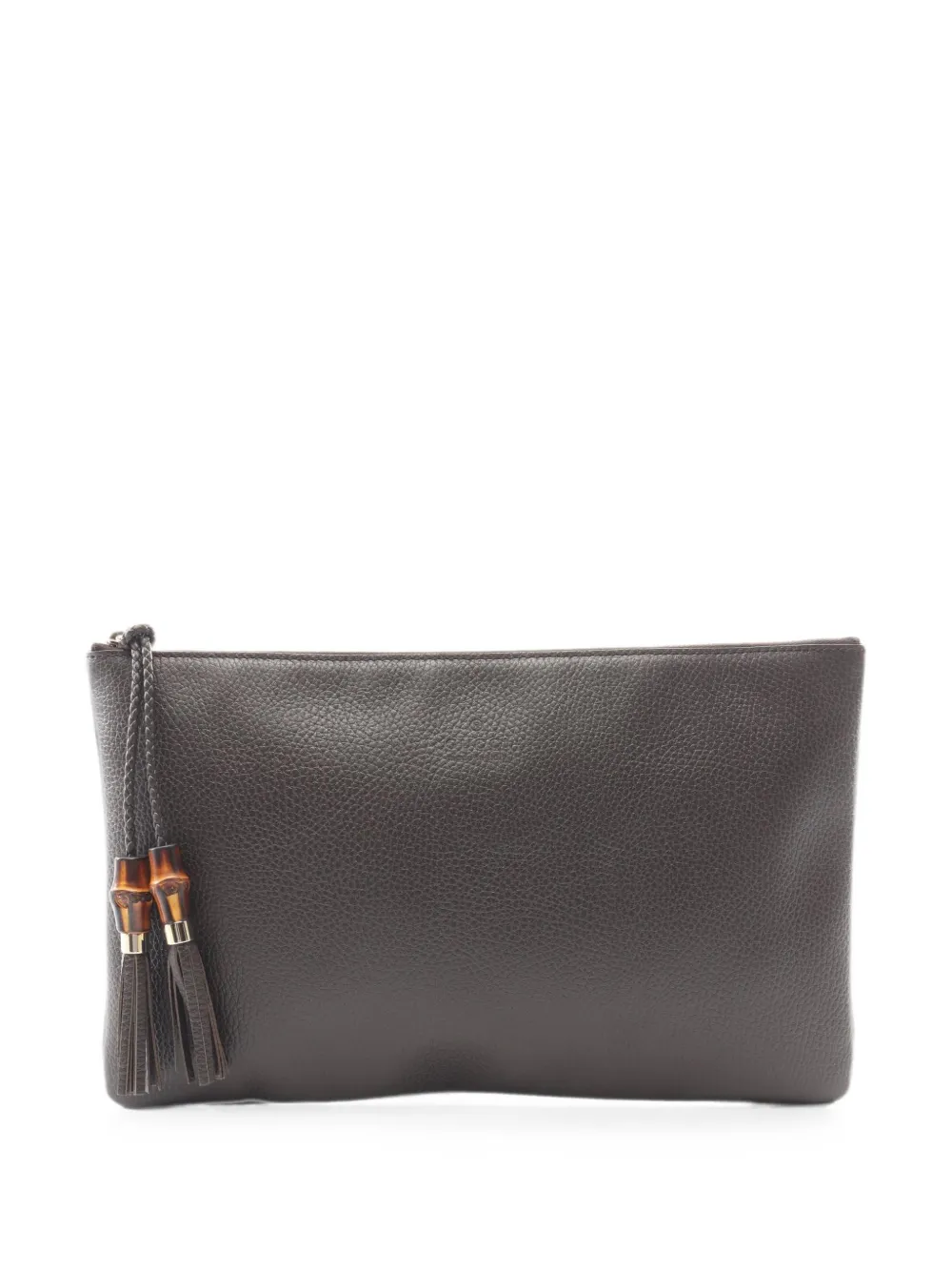 Gucci Pre-Owned 2010s Bamboo tassel clutch bag - Marrone