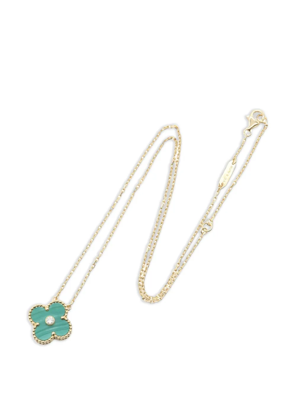 Van Cleef & Arpels Pre-Owned 2010s Vintage Alhambra malachite necklace - Oro