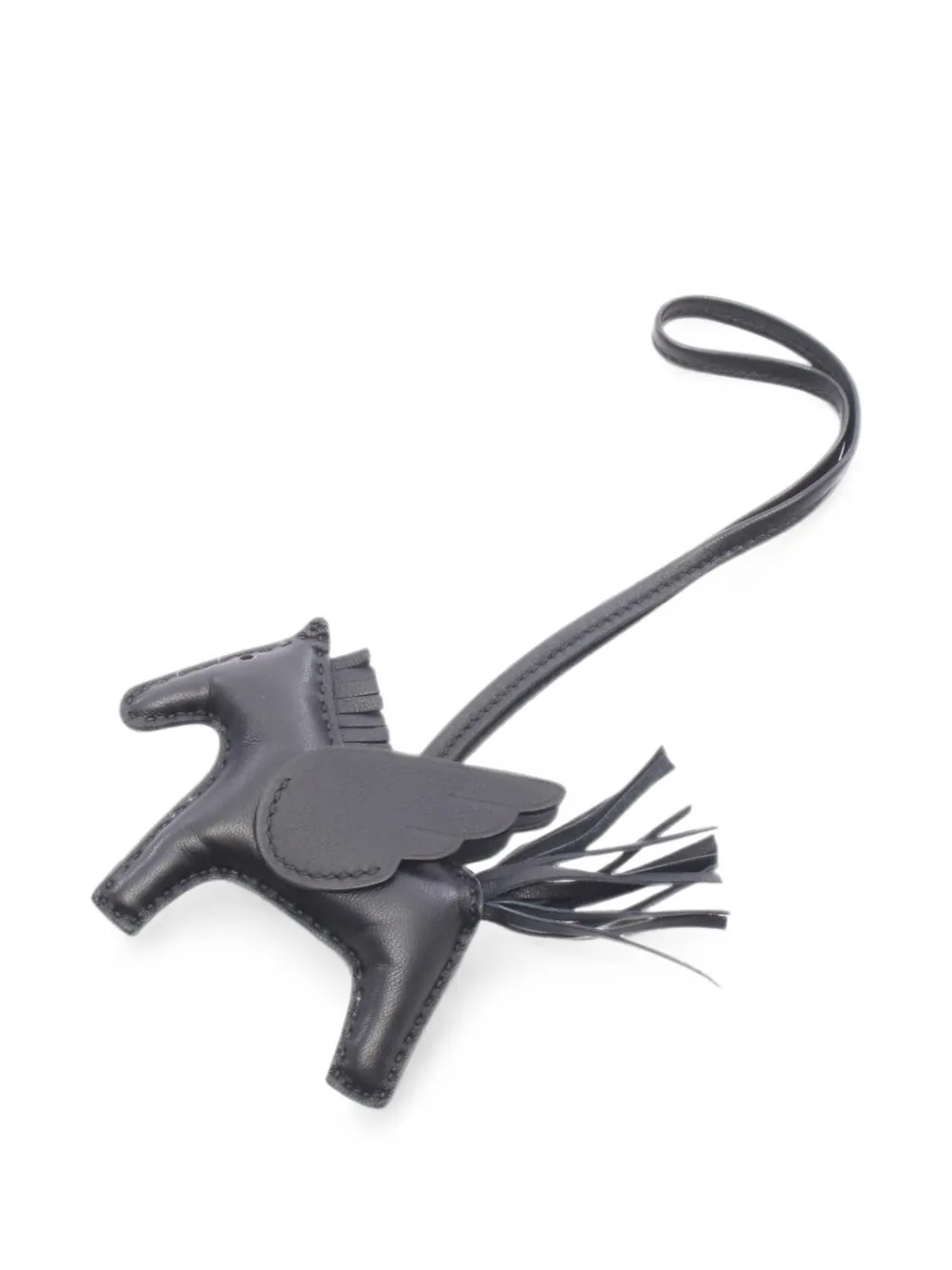 Hermès Pre-Owned 2025 PM Rodeo Pegasus leather bag charm - Schwarz