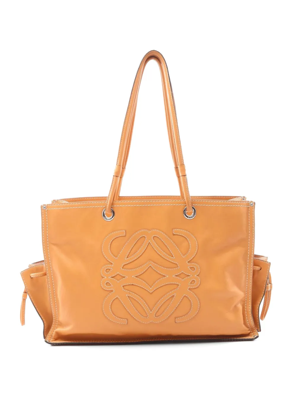 Loewe Pre-Owned 2000s Anagram leather tote bag - Nude