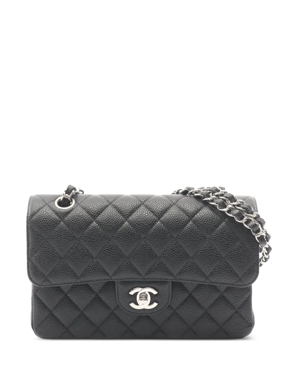 CHANEL Pre-Owned 2020-2021 Matelassé double-flap leather shoulder bag - Nero
