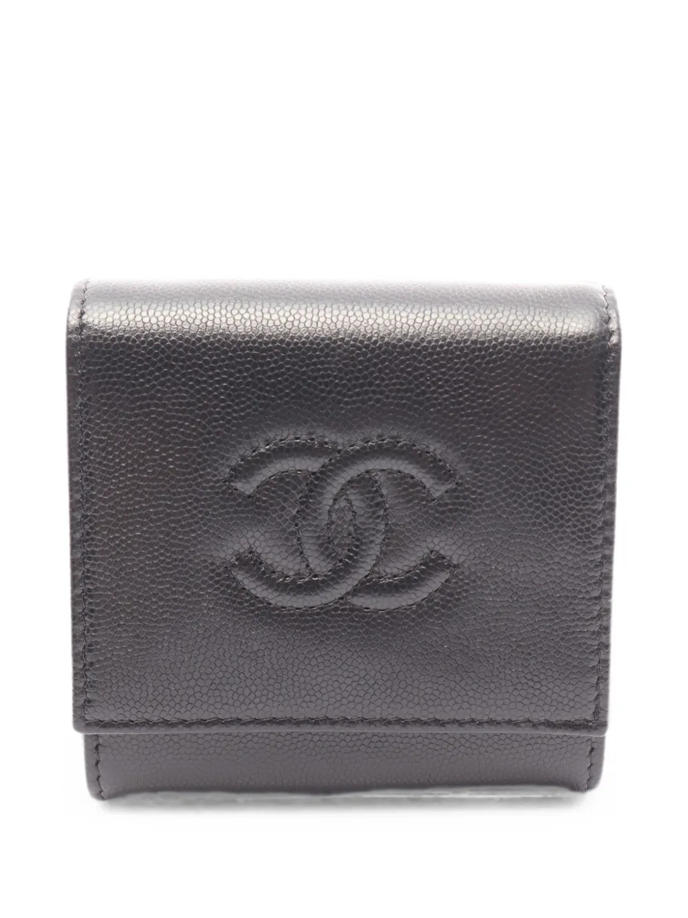CHANEL Pre-Owned 2021 Coco Mark bi-fold wallet - Nero