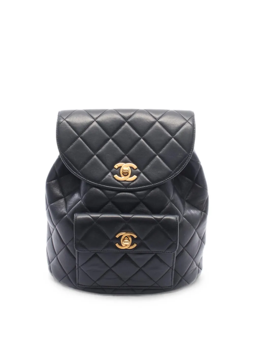 CHANEL Pre-Owned 1994-1996 Duma quilted turn-lock backpack - Schwarz