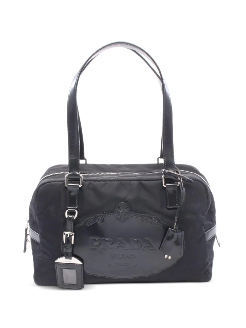 Prada Pre-Owned 2000s logo-patch shoulder bag - Schwarz