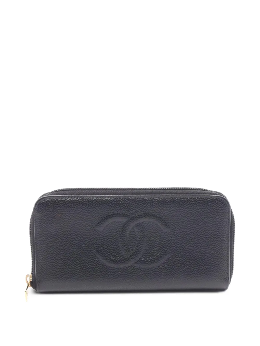 CHANEL Pre-Owned 2004-2005 CC-logo caviar-leather wallet - Nero