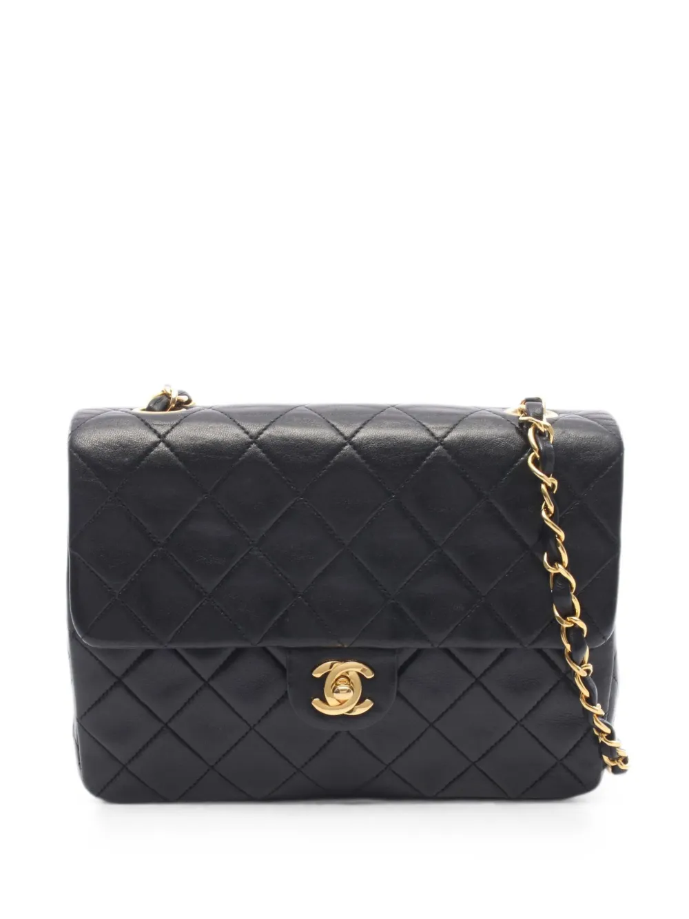CHANEL Pre-Owned 1994-1996 mini Square quilted crossbody bag - Nero