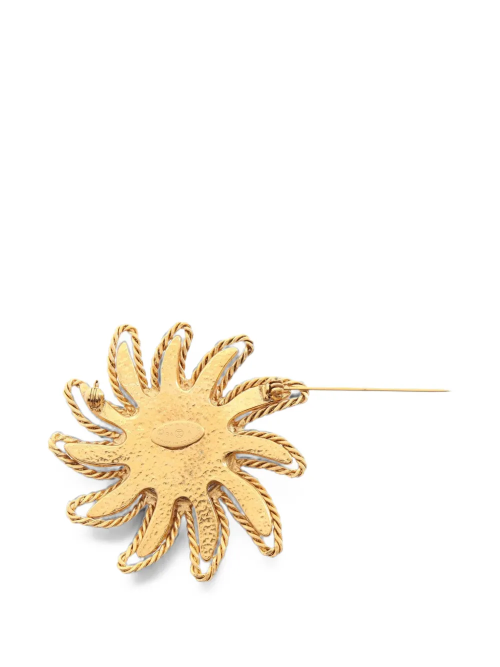 CHANEL Pre-Owned 1994 CC Coco Mark flower brooch - Oro