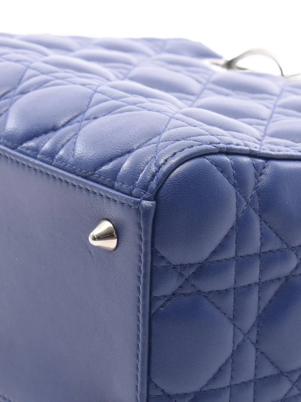 Dior Pre-owned 2000s Lady Dior Cannage Tote Bag in Blue, view 5