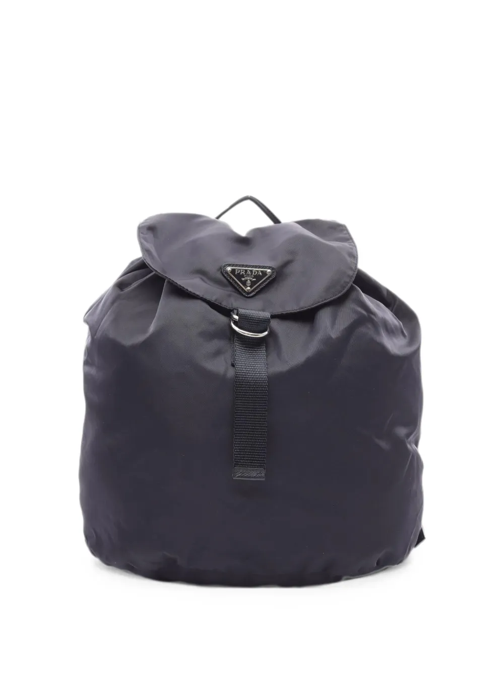 Prada Pre-Owned 2010s logo-plate drawstring backpack - Blue