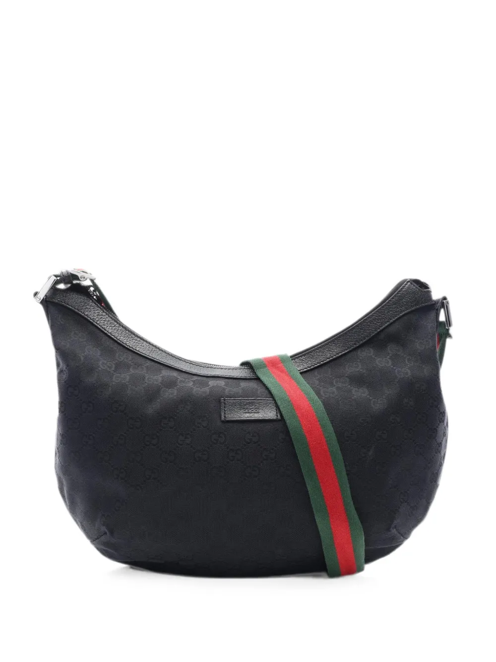 Gucci Pre-Owned 2000s GG canvas Web-stripe shoulder bag - Nero