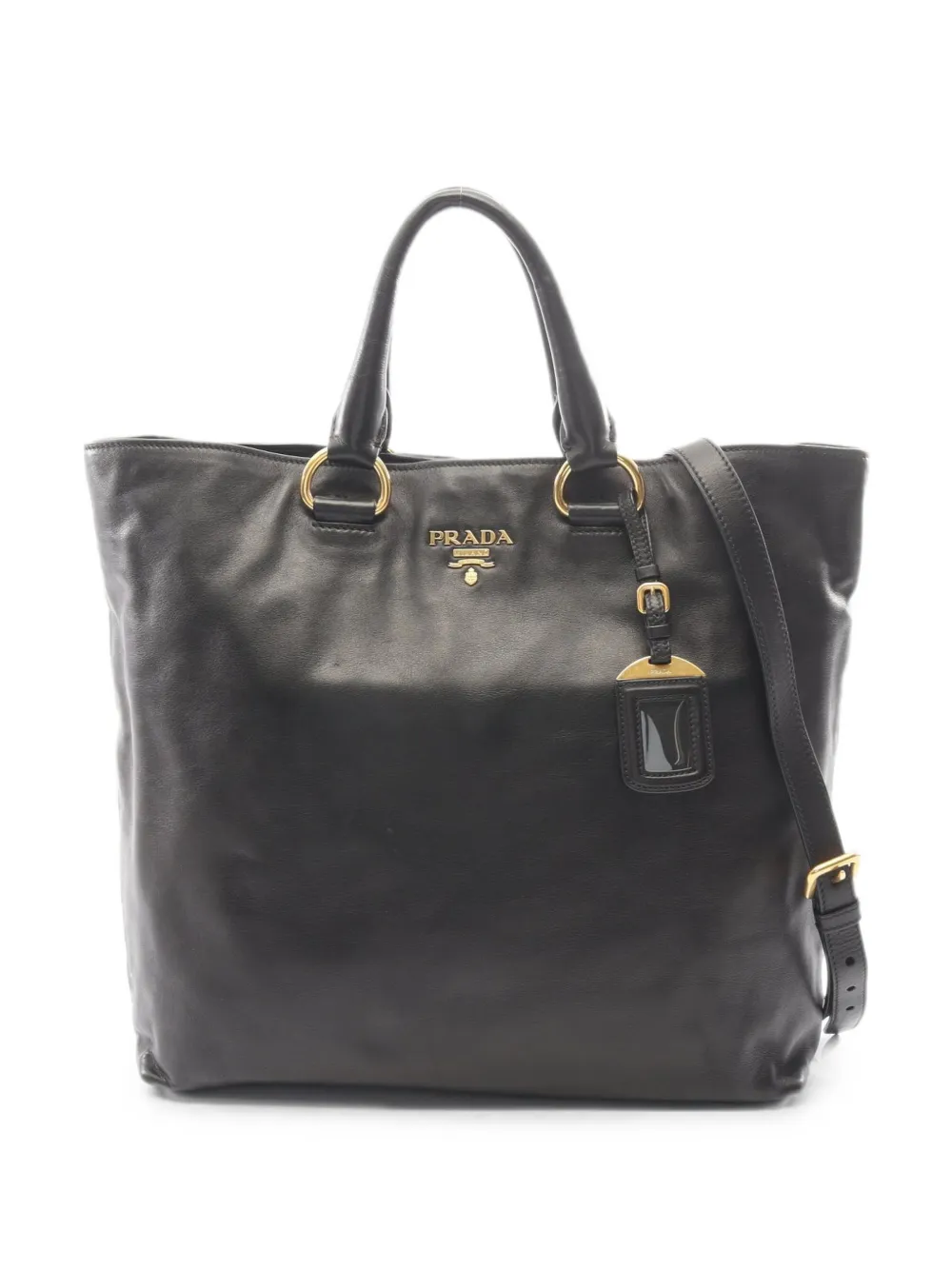Prada Pre-Owned 2010s Daino leather tote bag - Black