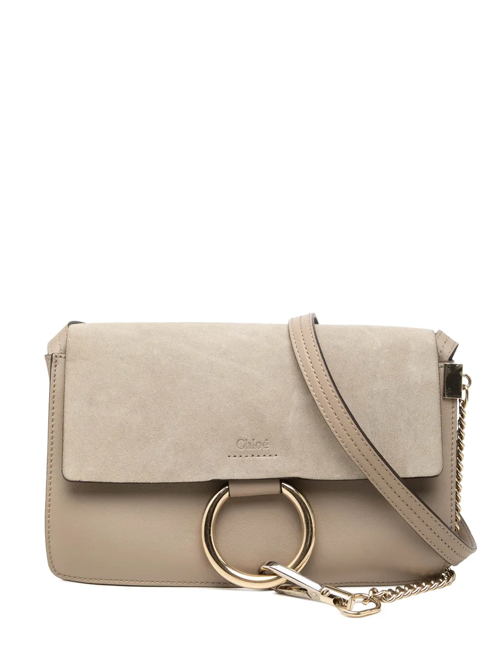Chloé Pre-Owned 2016 Small Suede and Calfskin Faye crossbody bag - Marrone