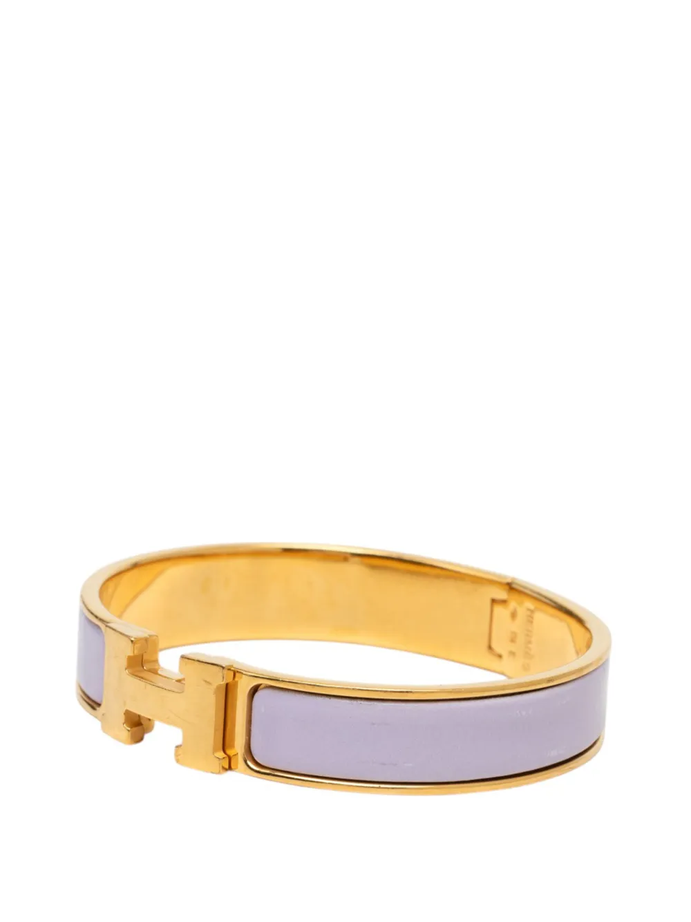 Hermès Pre-owned 2000-2026 Narrow Enamel Clic H Bracelet PM Costume Bracelet in Purple, view 2