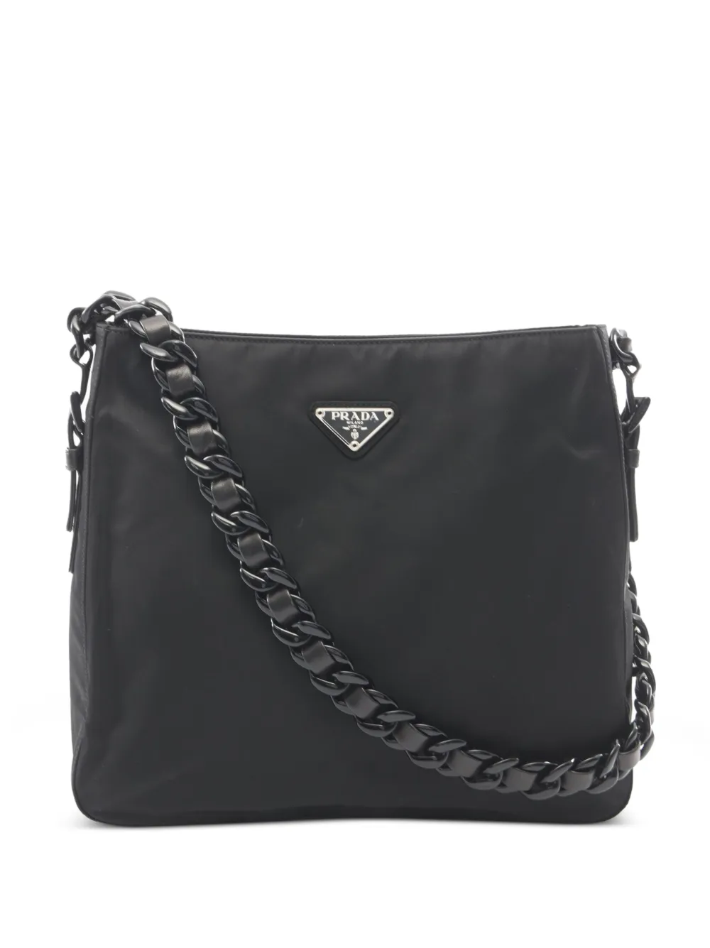 Prada Pre-Owned 2010s Tessuto Bacheli chain shoulder bag - Schwarz