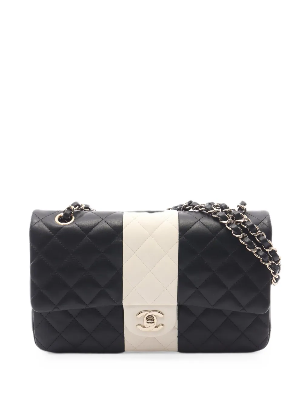 CHANEL Pre-Owned 2021 matelassé double flap shoulder bag - Black