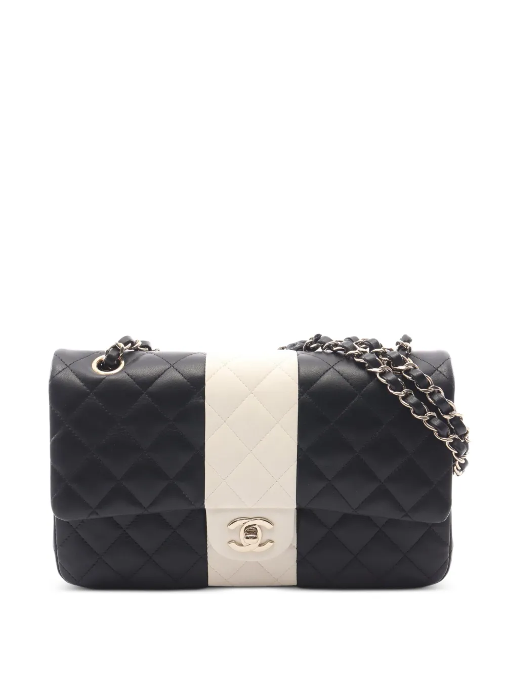 CHANEL Pre-Owned 2021 matelassé double flap shoulder bag - Nero