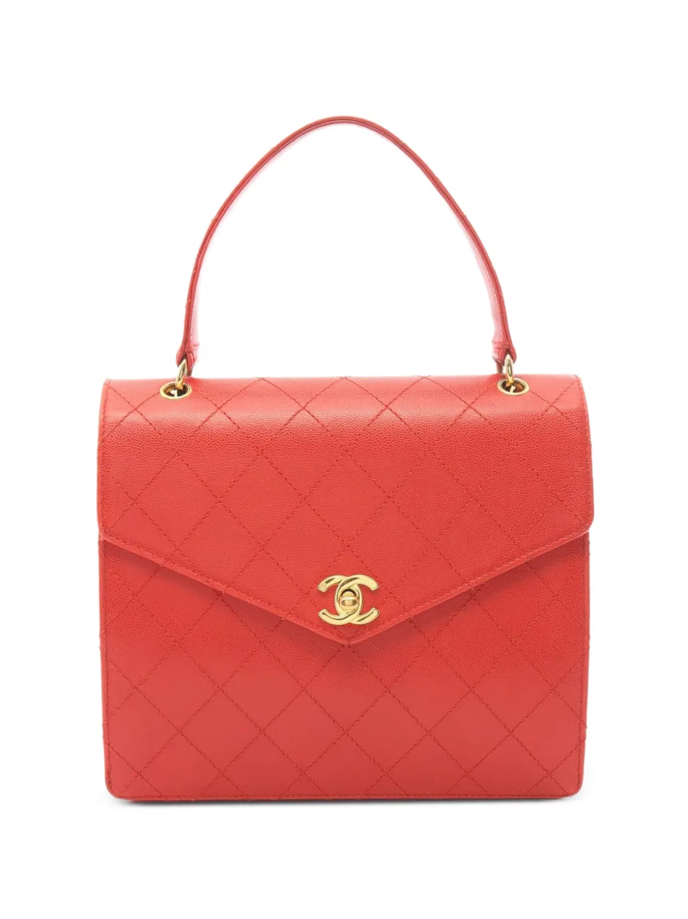 CHANEL Pre-Owned 1997-1999 Matelassé leather handbag - Rosso