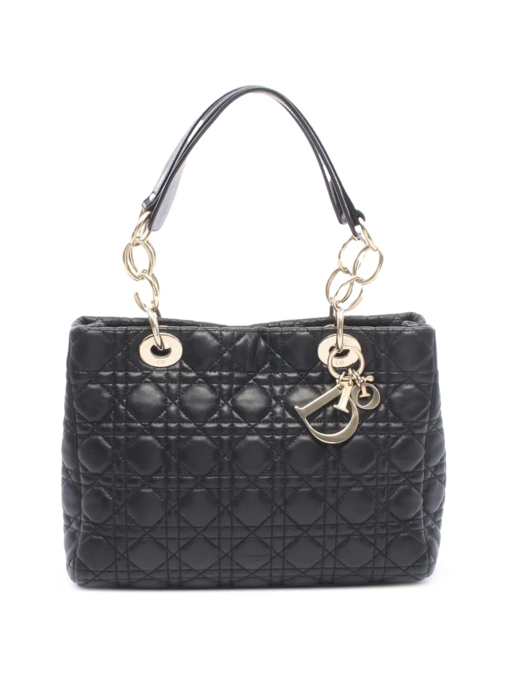 Christian Dior Pre-Owned 2000s Cannage chain tote bag - Schwarz