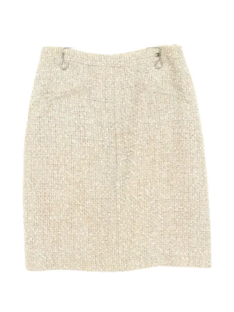 CHANEL Pre-Owned 1986-1988 Coco Mark tweed midi skirt