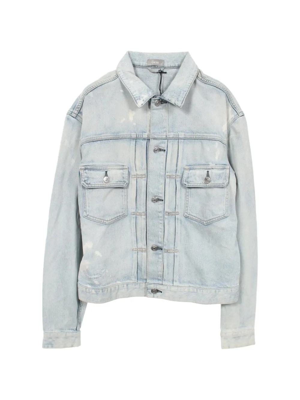 Christian Dior Pre-Owned 2010s x Kenny Scharf logo-embroidered denim jacket - Blue
