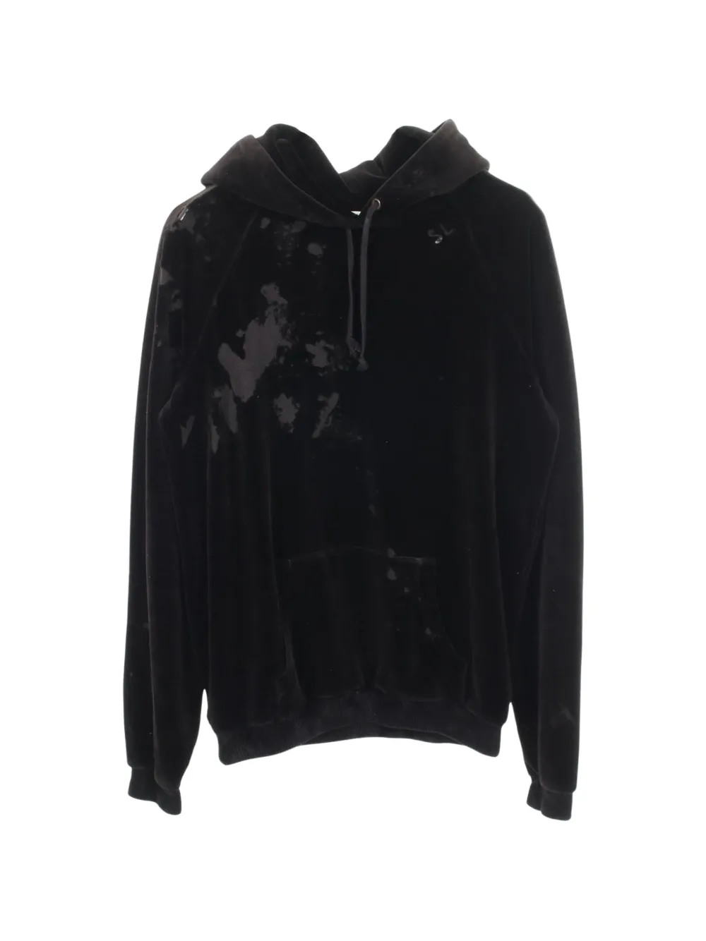 Saint Laurent Pre-Owned 2000s velour-texture hoodie - Nero