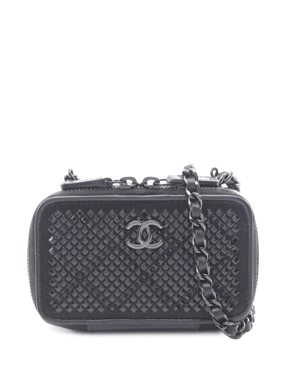 CHANEL Pre-Owned 2021s mini matelassé chain shoulder bag - Nero