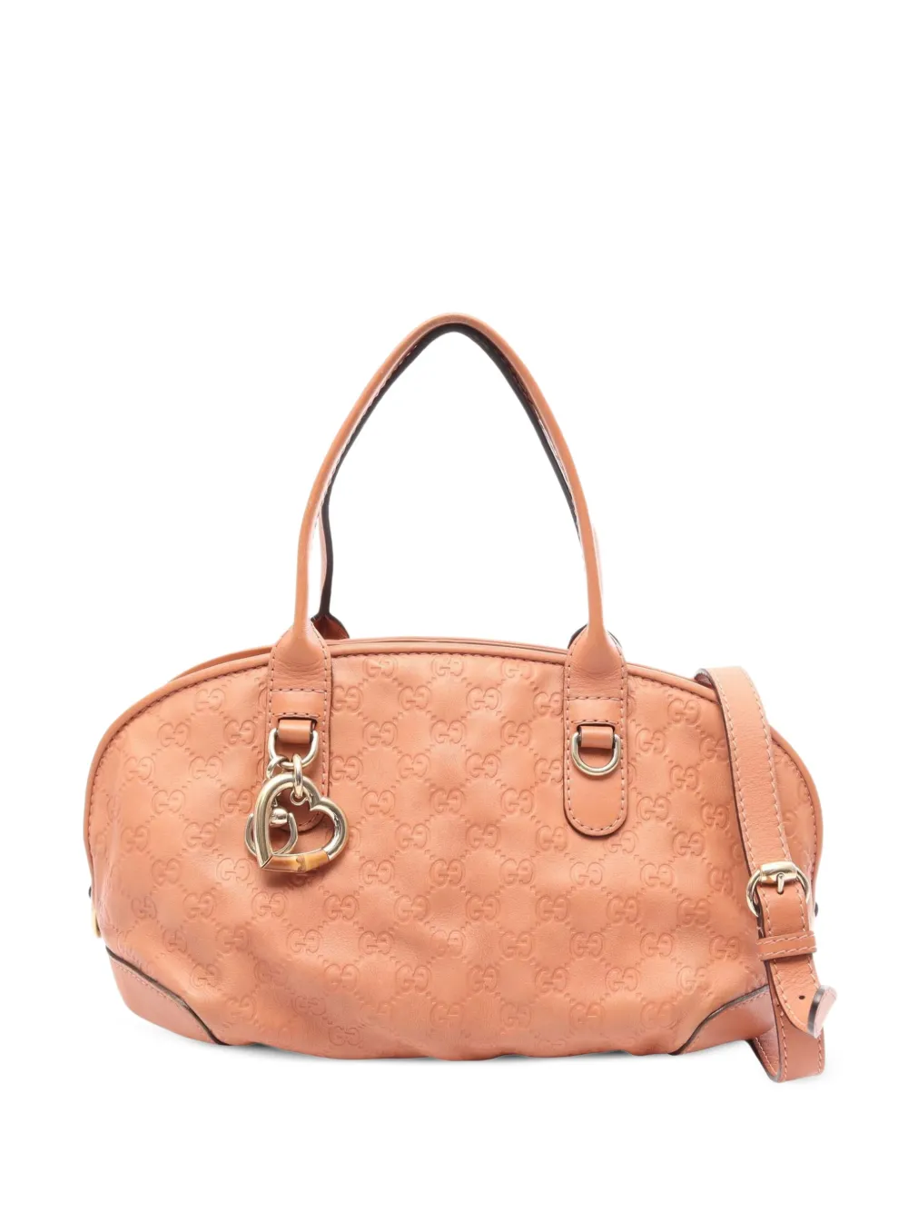Gucci Pre-Owned 2000s Heart Bit Guccissima handbag - Nude