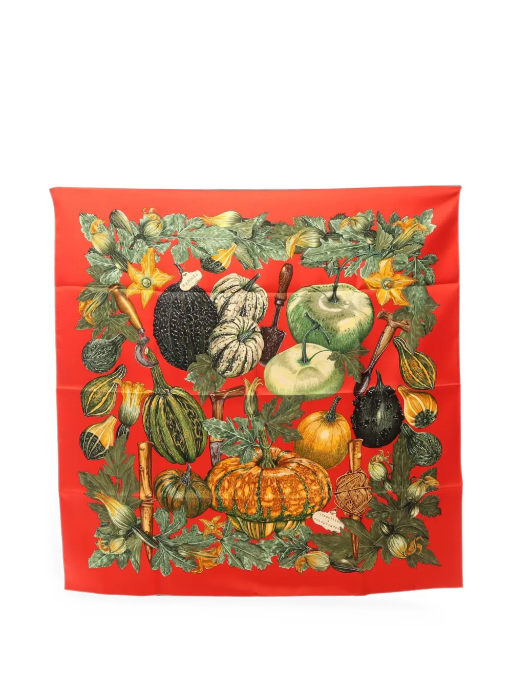 Hermès Pre-Owned 2010s Citrouilles & Coloquintes scarf - Rosso