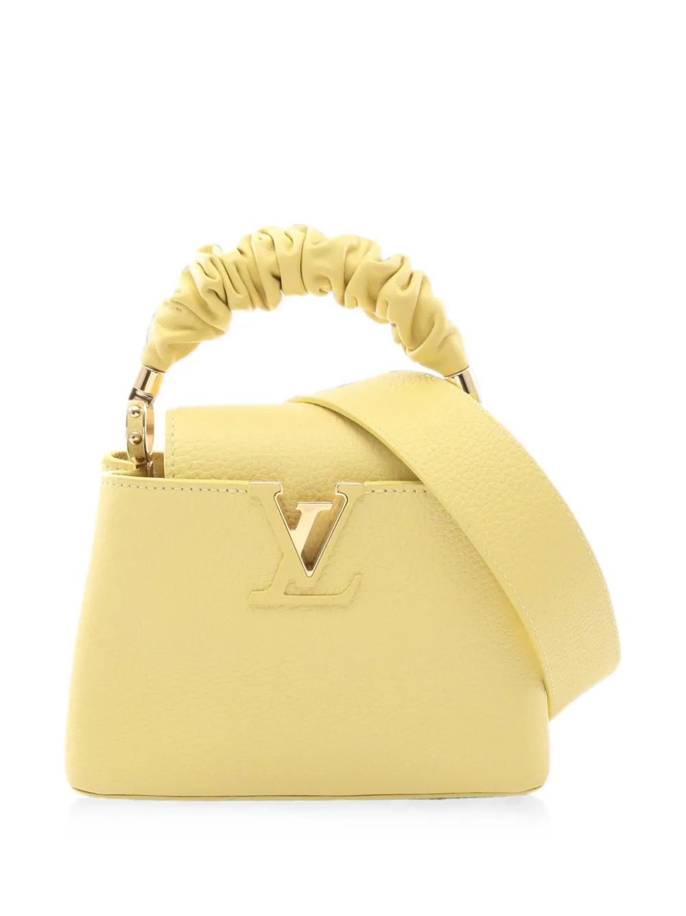 Louis Vuitton Pre-Owned Mini Capucines Scrunchie Handbag - Yellow