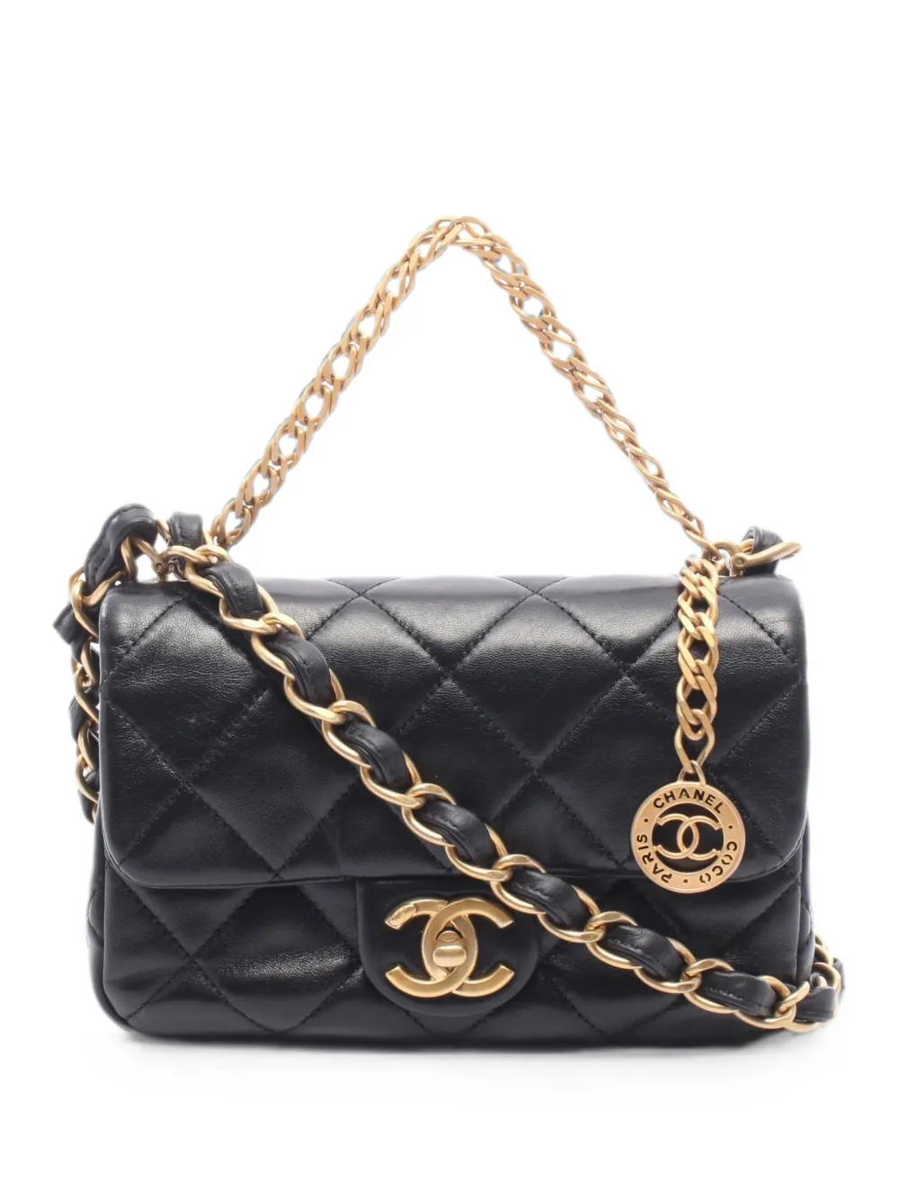 CHANEL Pre-Owned 2021 Matelassé flap shoulder bag - Nero