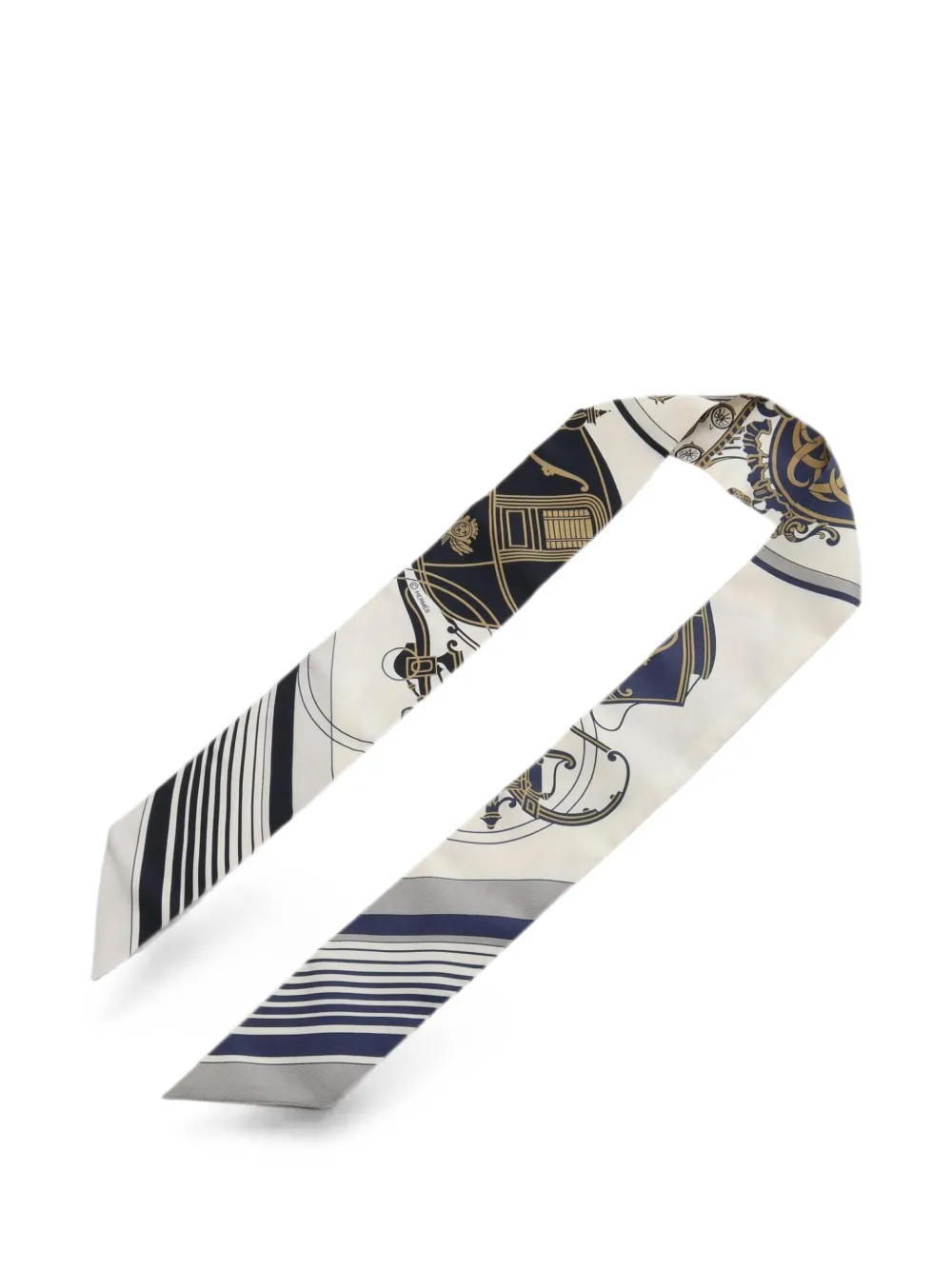 Hermès Pre-Owned 2000s Ex-Libris Twilly scarf - Bianco